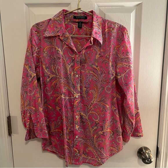 J. Crew Pink Paisley Blouse - Picture 3 of 5